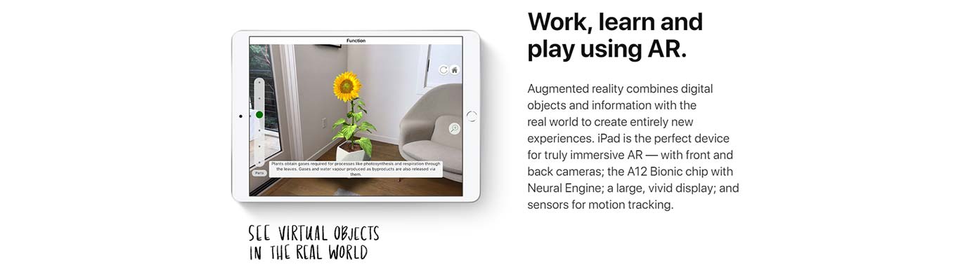 Work, learn and play using AR