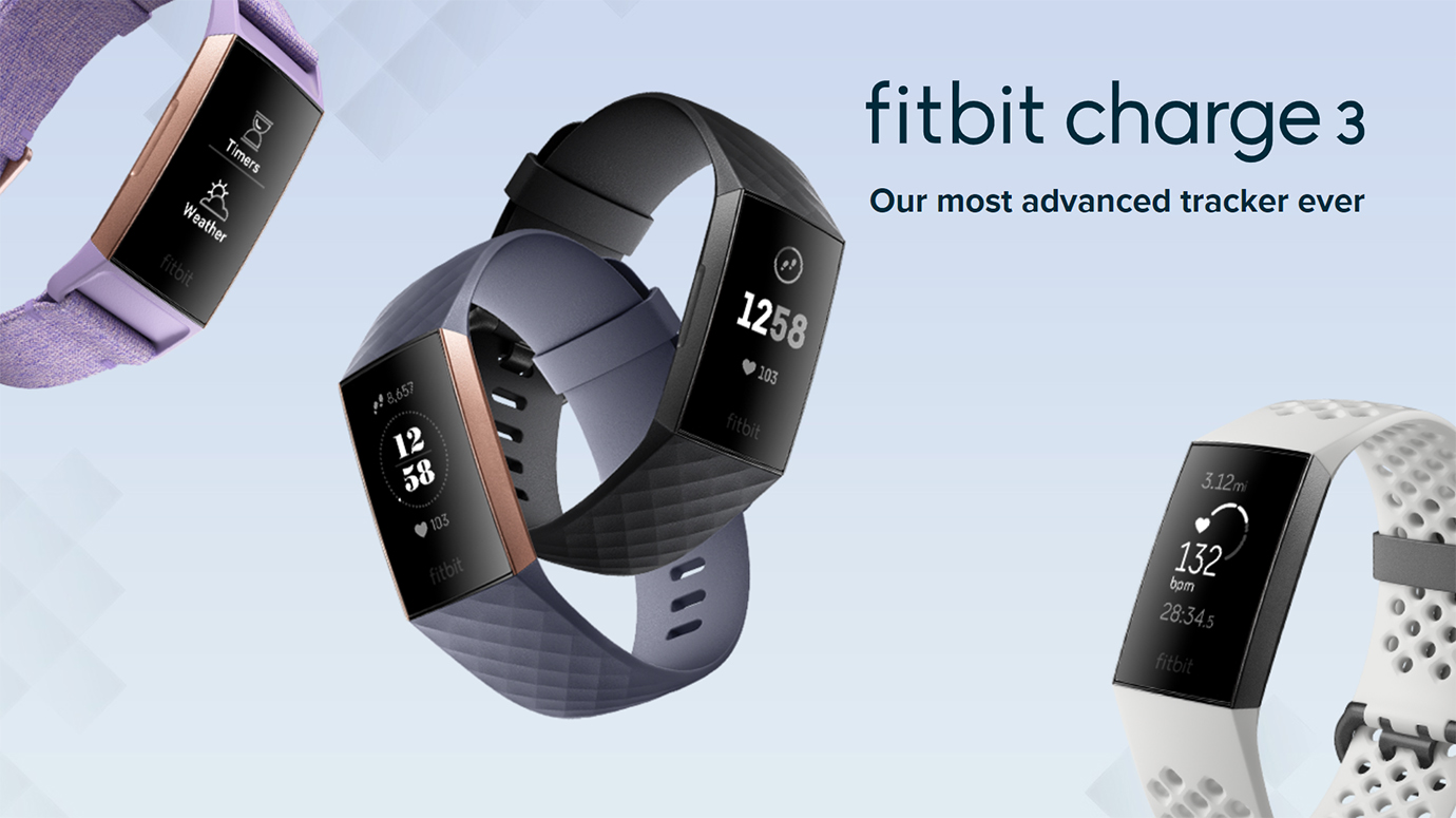 New Fitbit Charge 3 Special Edition Fitness Tracker - Graphite/White ...
