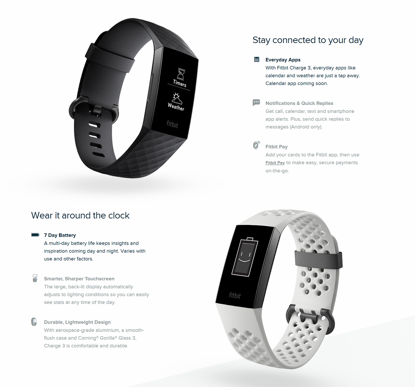 fitbit charge 3 compatible apps