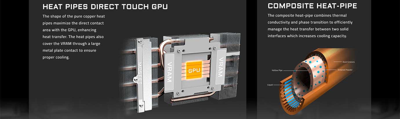 HEAT PIPES DIRECT TOUCH GPU
